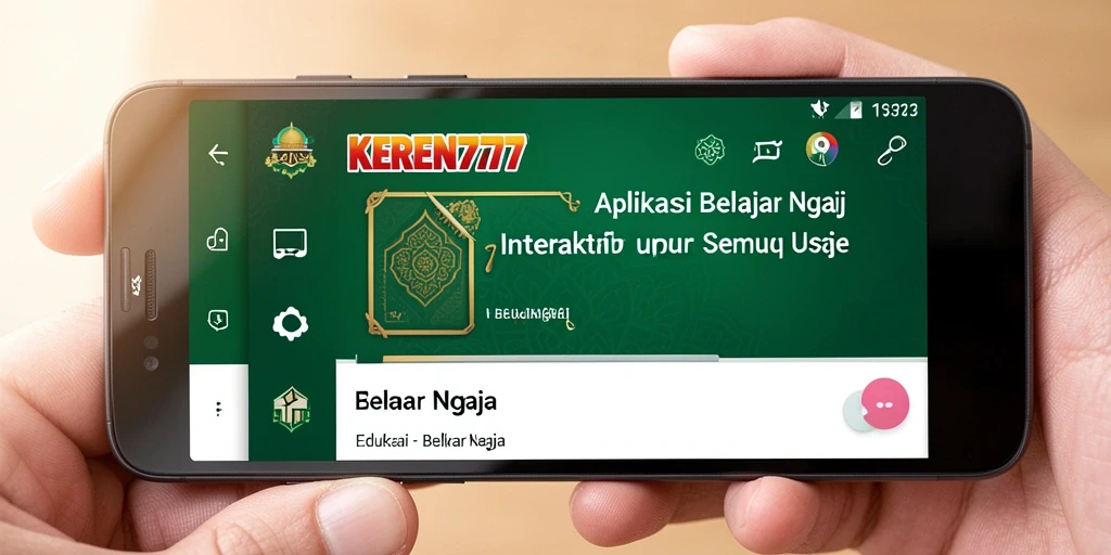 Antarmuka KEREN777 yang ramah pengguna untuk belajar ngaji.