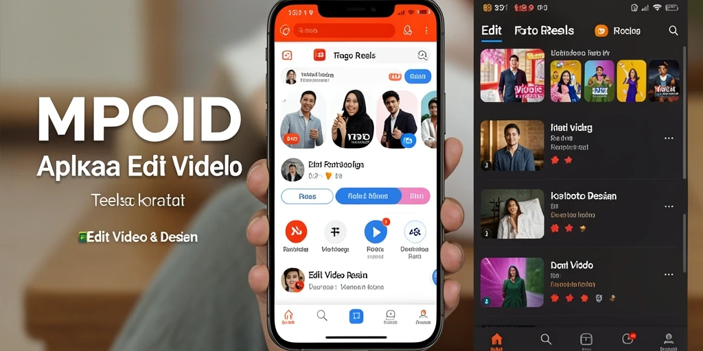 Tampilan antarmuka aplikasi MPOID untuk Edit Video Reels yang intuitif.