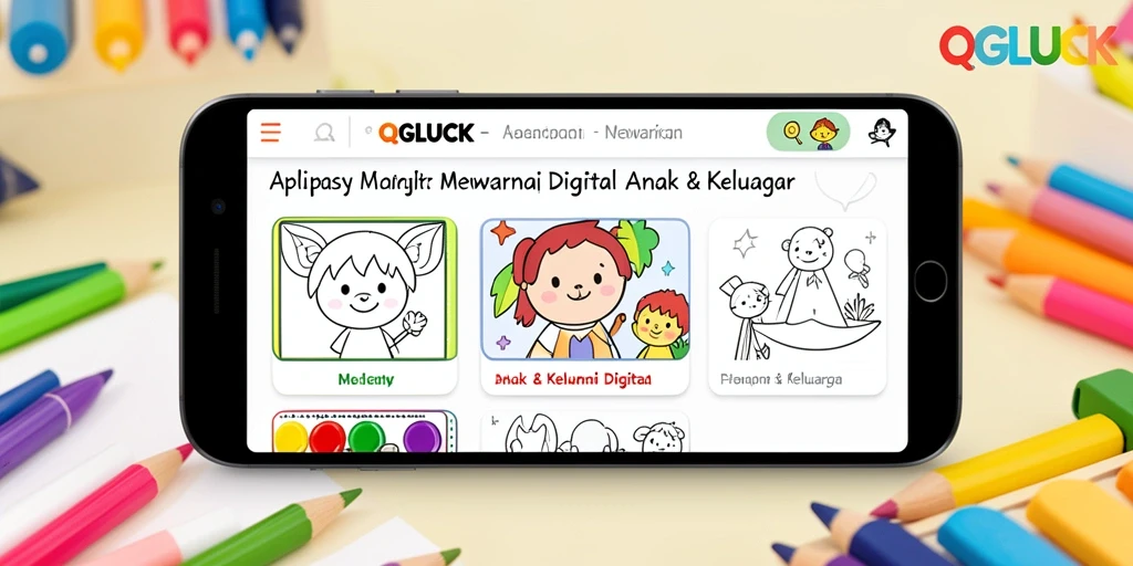 Tampilan antarmuka QGLUCK yang menarik dan intuitif.