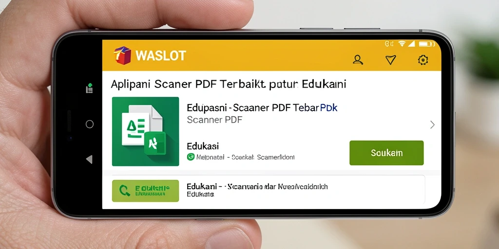 Tampilan antarmuka WASLOT yang sederhana dan fungsional untuk Scanner PDF.