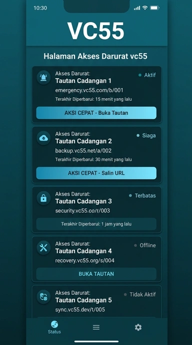 Tampilan link alternatif vc55
